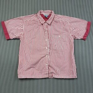 Vintage Ship'n Shore Button Up Blouse Women's Size Medium Striped Short Sleeve